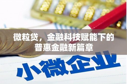 萍乡微粒贷，金融科技赋能下的普惠金融新篇章