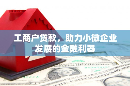 萍乡工商户贷款，助力小微企业发展的金融利器