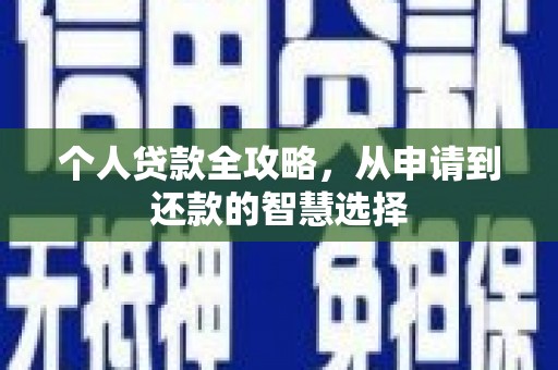 萍乡个人贷款全攻略，从申请到还款的智慧选择