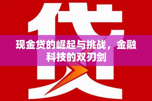 萍乡现金贷的崛起与挑战，金融科技的双刃剑