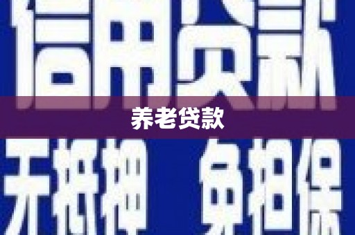 萍乡养老贷款