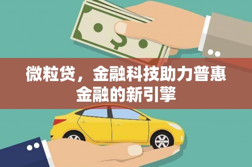 萍乡微粒贷，金融科技助力普惠金融的新引擎
