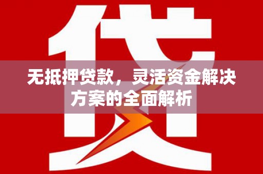 萍乡无抵押贷款，灵活资金解决方案的全面解析