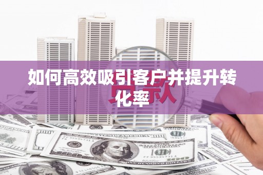 萍乡如何高效吸引客户并提升转化率