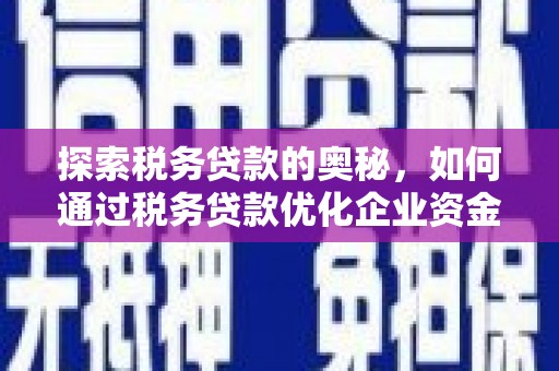 萍乡探索税务贷款的奥秘，如何通过税务贷款优化企业资金流