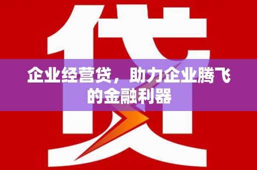 萍乡企业经营贷，助力企业腾飞的金融利器