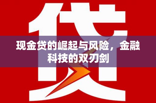 萍乡现金贷的崛起与风险，金融科技的双刃剑