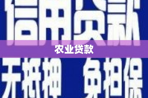 萍乡农业贷款