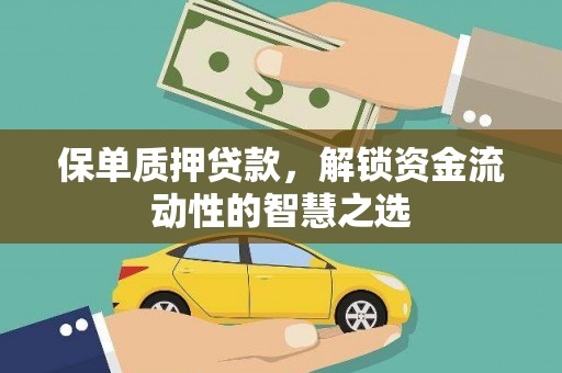 萍乡保单质押贷款，解锁资金流动性的智慧之选