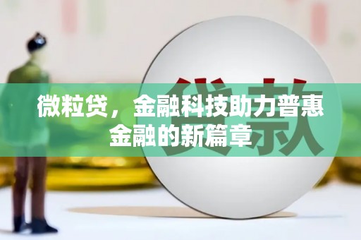 萍乡微粒贷，金融科技助力普惠金融的新篇章