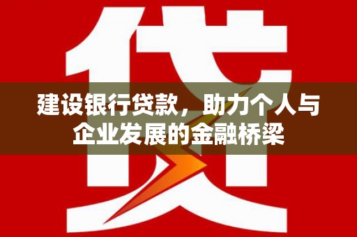 萍乡建设银行贷款，助力个人与企业发展的金融桥梁