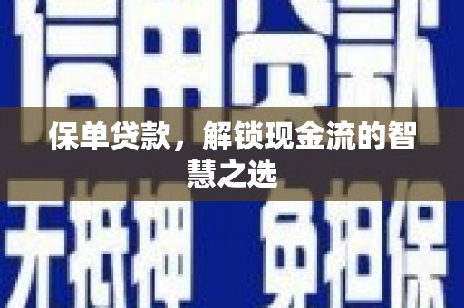 萍乡保单贷款，解锁现金流的智慧之选