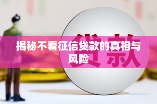 萍乡揭秘不看征信贷款的真相与风险