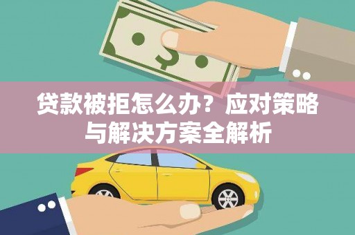 萍乡贷款被拒怎么办？应对策略与解决方案全解析