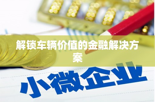 萍乡解锁车辆价值的金融解决方案