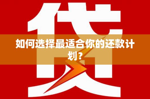萍乡如何选择最适合你的还款计划？